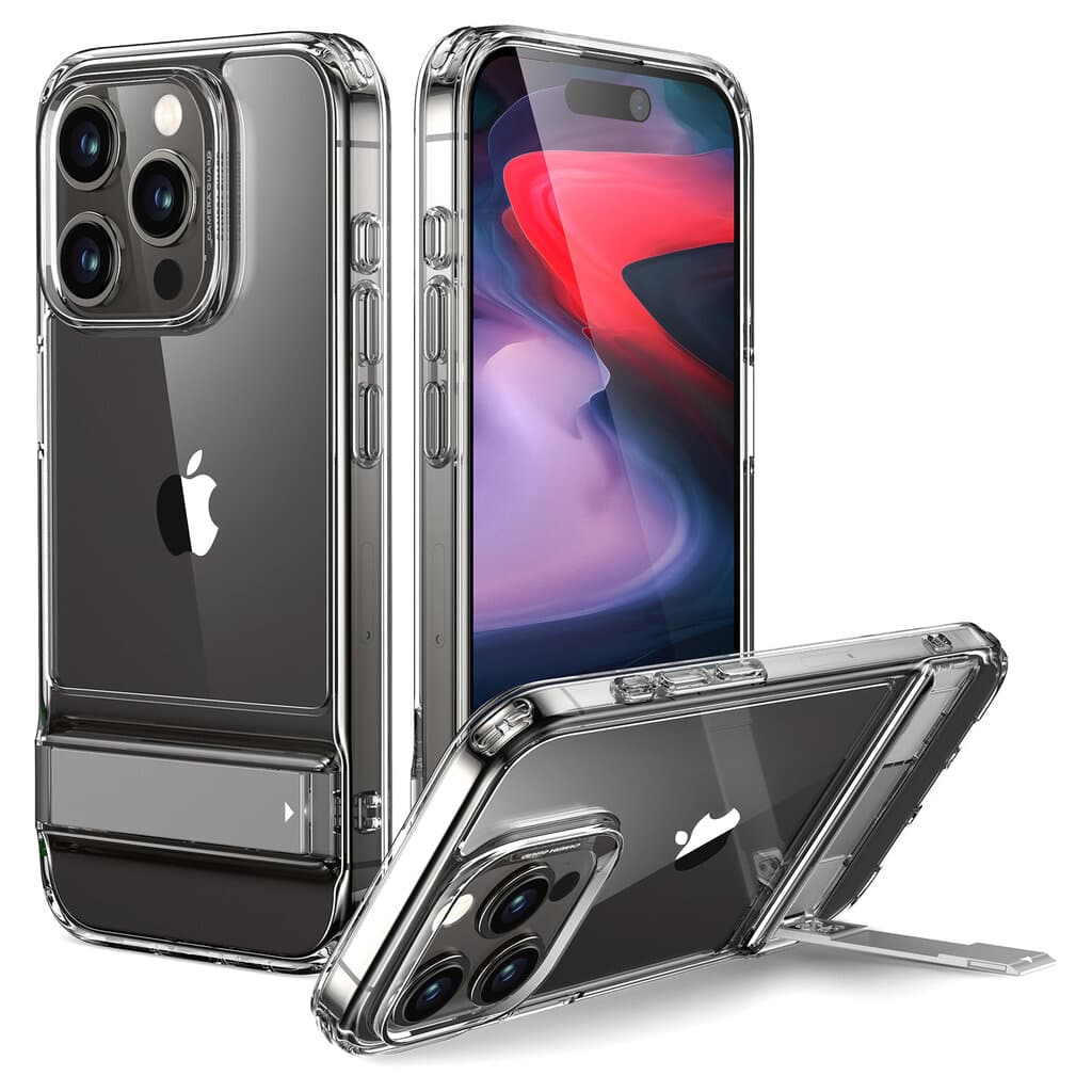 ESR Clear Kickstand Case for iPhone 15/Plus/Pro/Pro Max - iPhone 15 2