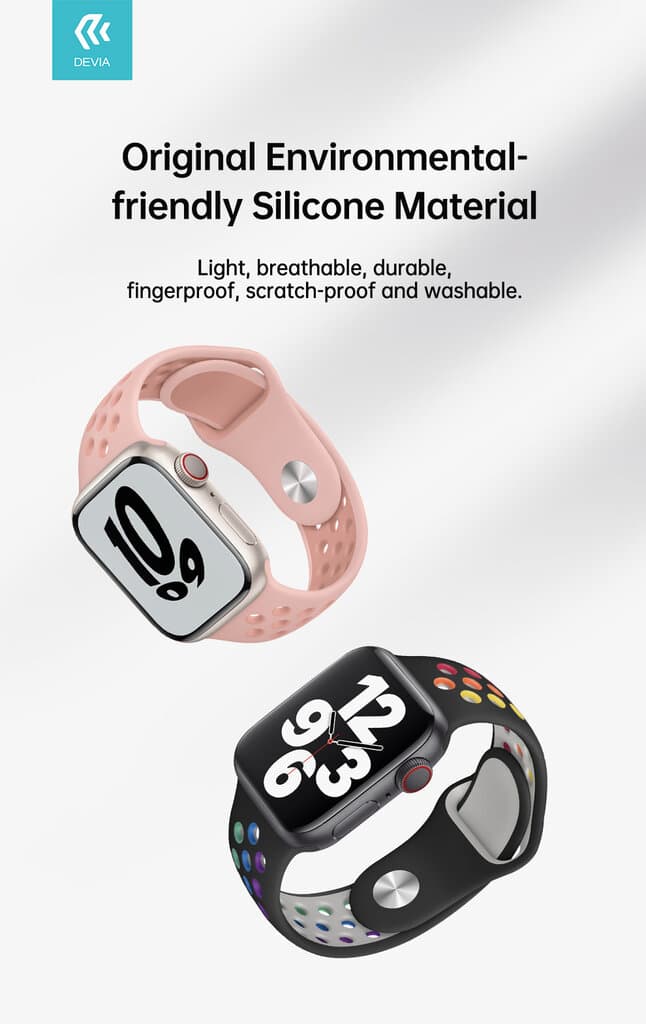 DEVIA iWatch 42|44|45|49mm Deluxe Series Sport2 Watch Band - rainbow 3