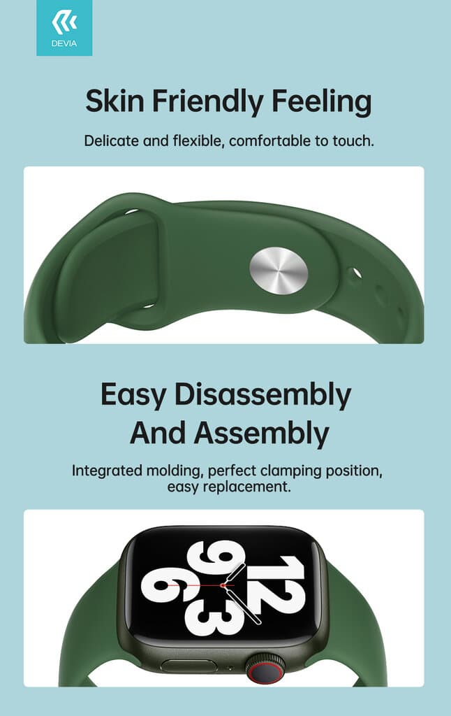 DEVIA iWatch 42|44|45|49mm Deluxe Series Sport Watch Band - black 4