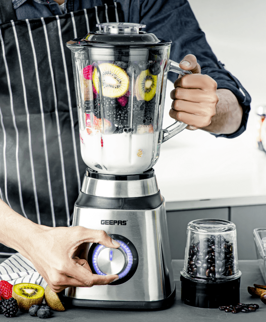 Geepas Blender Stainless Steel, 600W, 2-in-1 – GSB44076UK 4