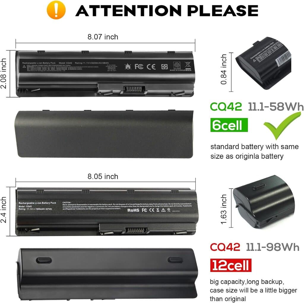 TREE.NB Replacement Battery for HP MU06/MU09 & Compatible 4