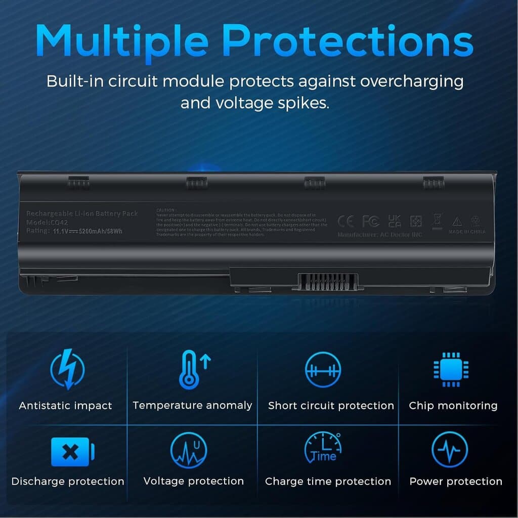 TREE.NB Replacement Battery for HP MU06/MU09 & Compatible 6