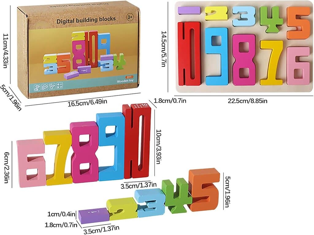 Wooden Stacking Building Blocks for Kids 3