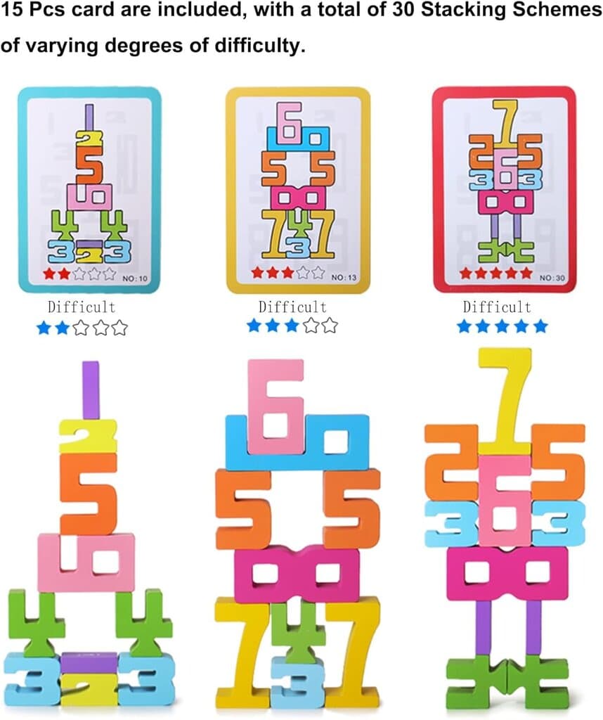Wooden Stacking Building Blocks for Kids 5