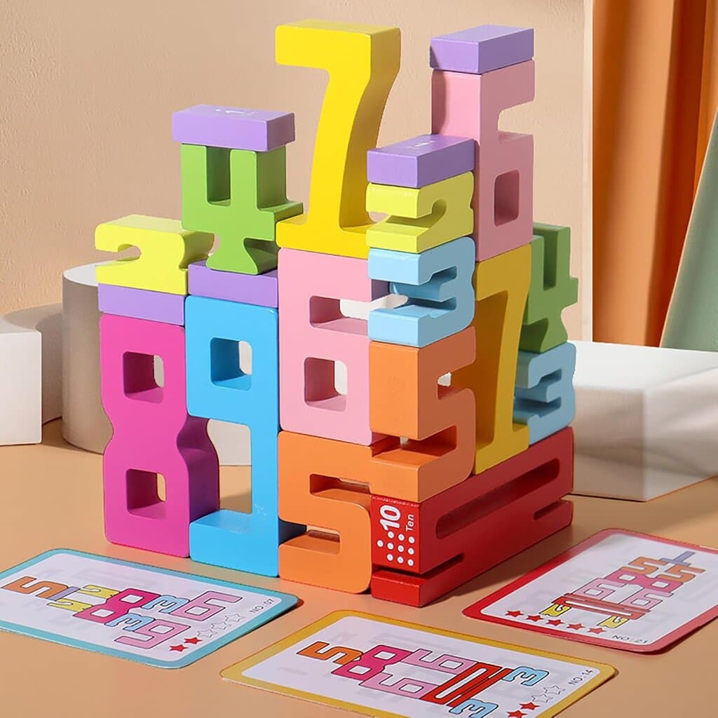 Wooden Stacking Building Blocks for Kids 6