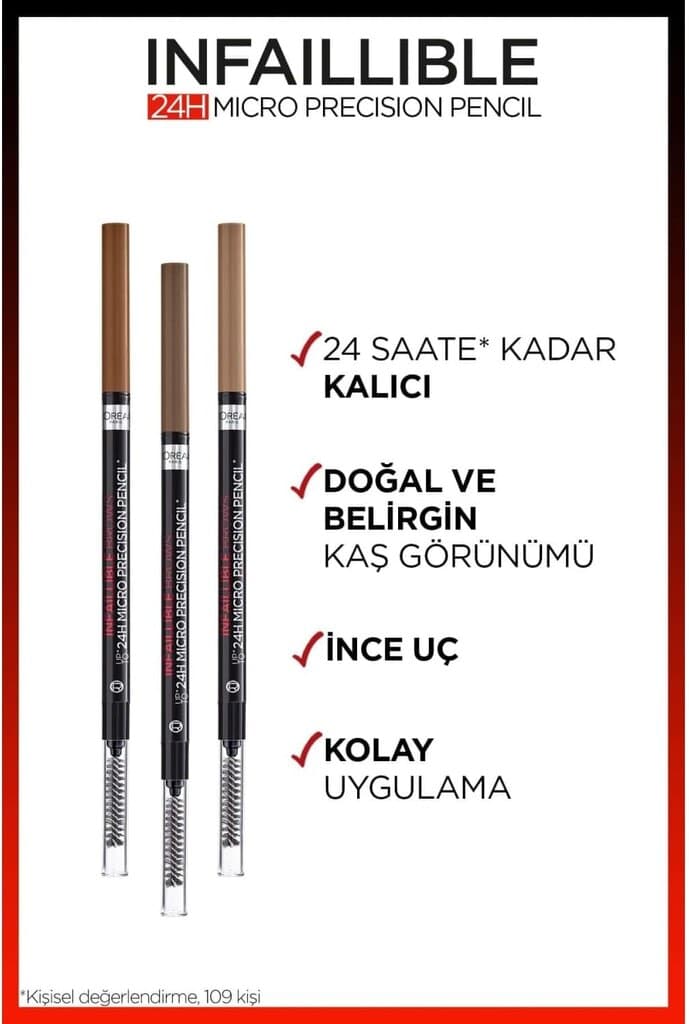 L’Oréal Infallible 24H Micro Precision Brow Pencil (light brunette) 3