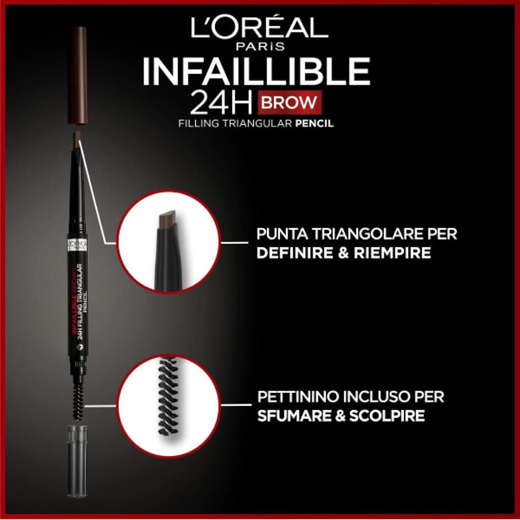 L’Oréal Infallible Brows 24H Filling Triangular Eyebrow Pencil (Light Brunette) 2