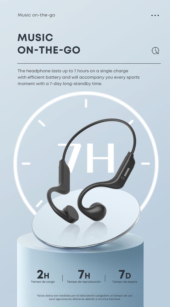 Hanar Bone Conduction Headphones - Black 5