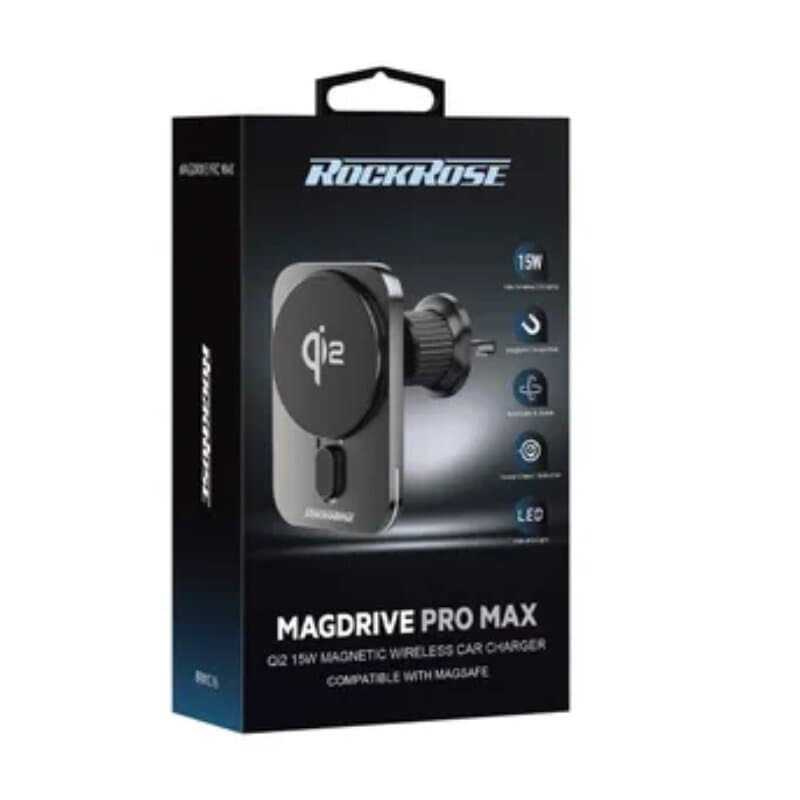 RockRose Magdrive Pro Max QI2 15W Magnetic Wireless Car Charger 2