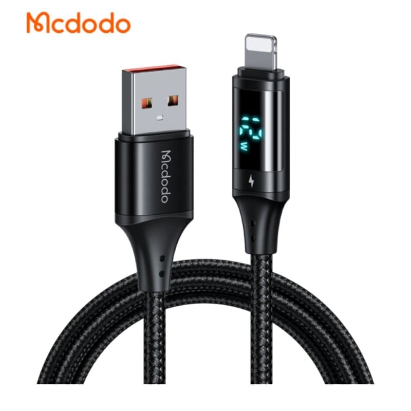 Mcdodo LTG Data Cable 1.2m 36W, Digital Screen - Black