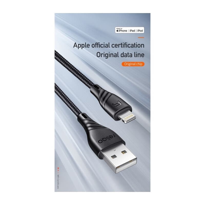 Mcdodo Cable Quick Charge USB-A To Lightning 1.2 M Black 3