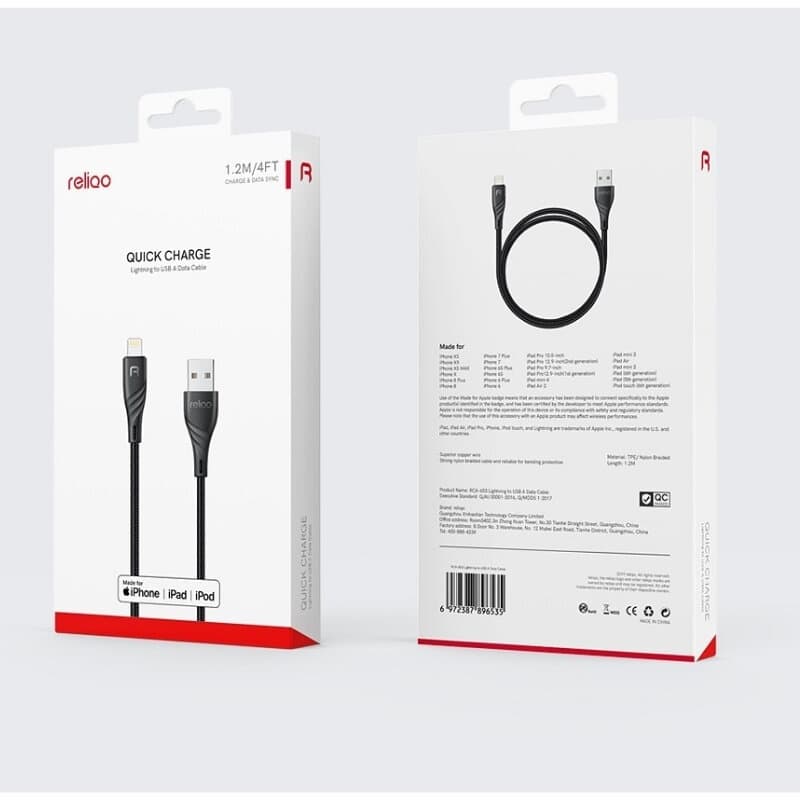 Mcdodo Cable Quick Charge USB-A To Lightning 1.2 M Black 4