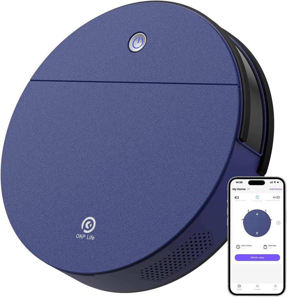 OKP K3 Robot Vacuum Cleaner - Dark Blue