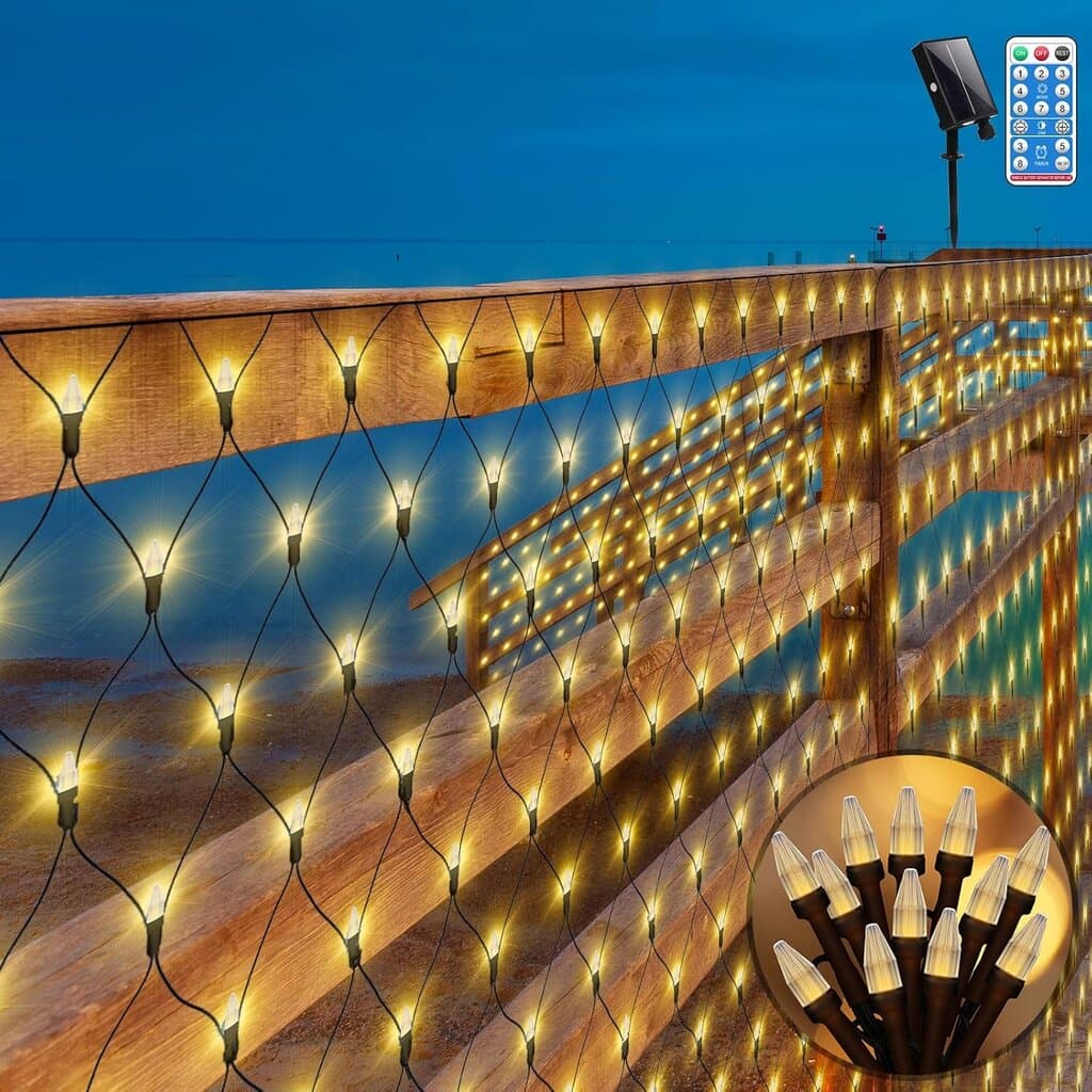 3m x 2m 200 LED Solar Net Lights