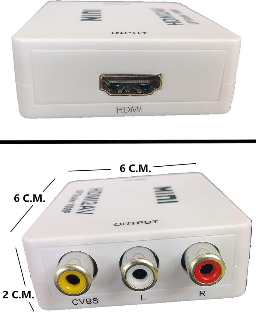 Mini Composite HDMI CVBS RCA to AV Video Converter Adapter 720p 1080p HRCA 4