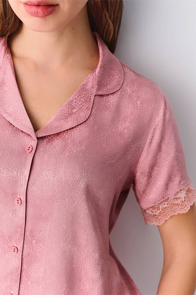 SUWEN Vanessa Masculine Pyjamas Set - Rose - XXL 3