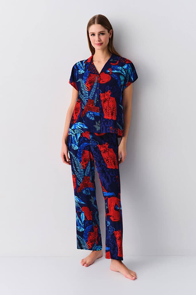 SUWEN Leo Masculine Pyjamas Set - Leo Print - S