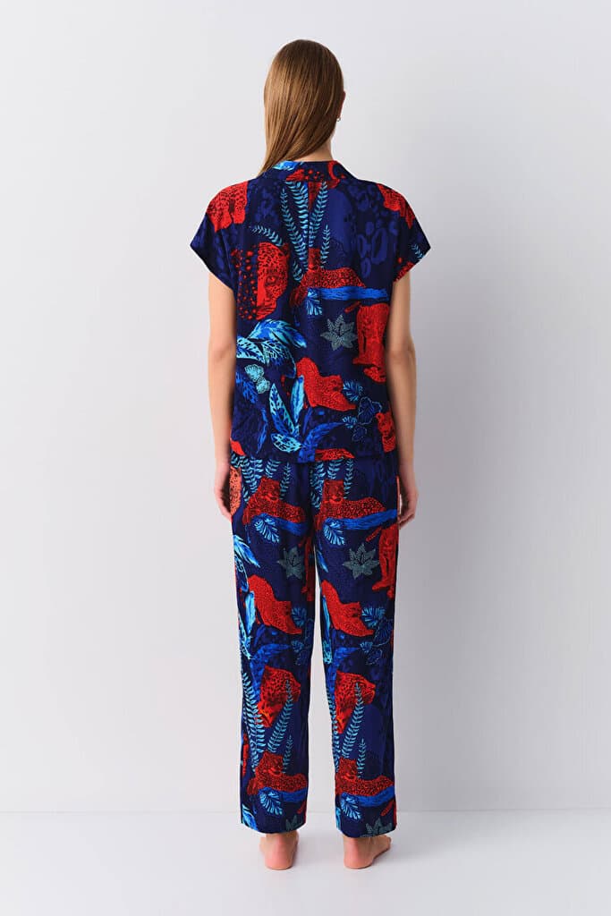 SUWEN Leo Masculine Pyjamas Set - Leo Print - S 4