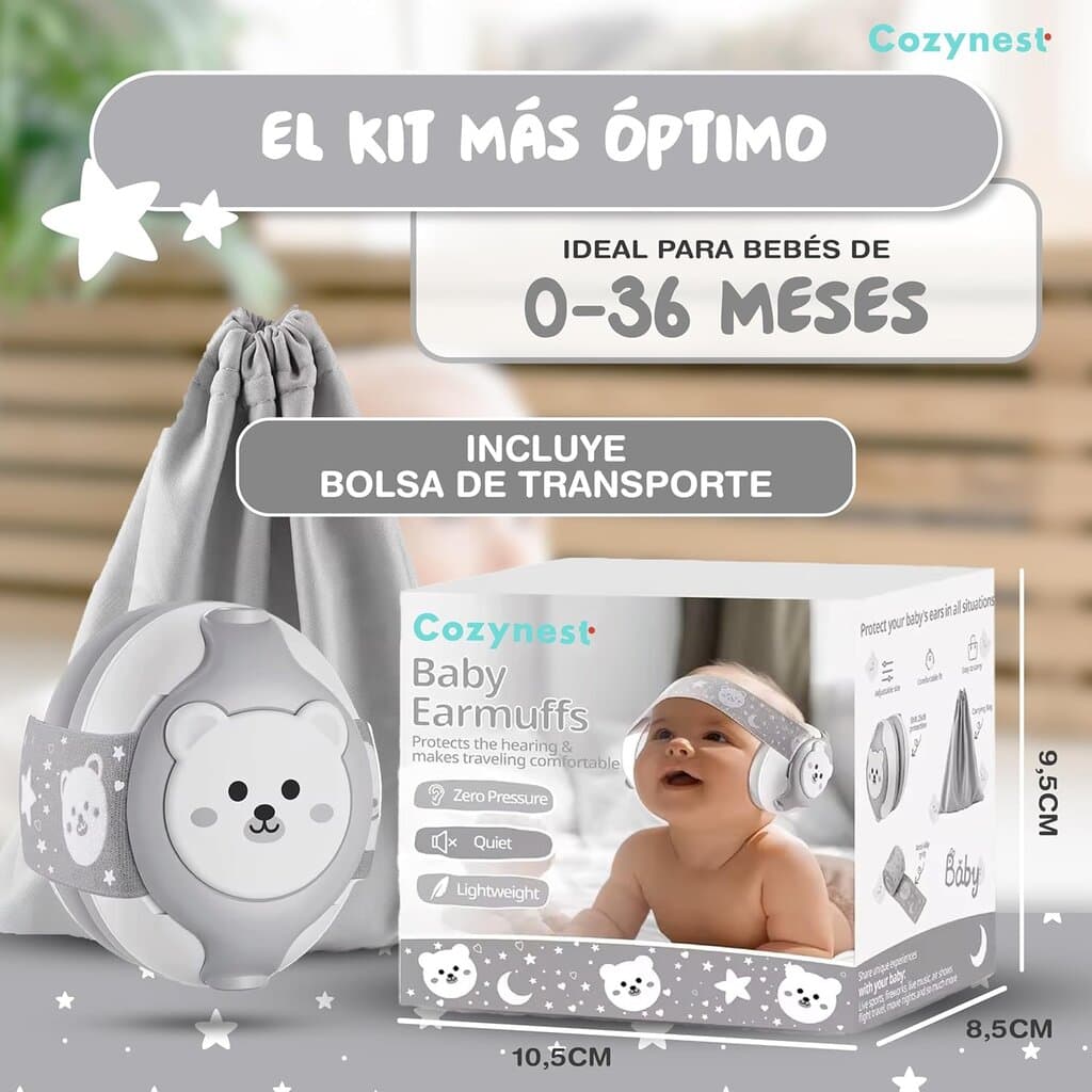 Cozynest Noise Cancelling Headphones for Babies, 0-36 4