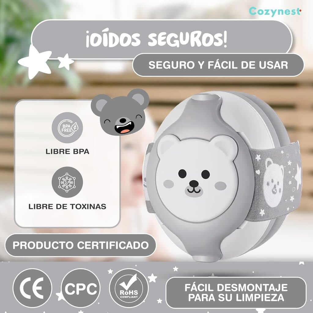 Cozynest Noise Cancelling Headphones for Babies, 0-36 7
