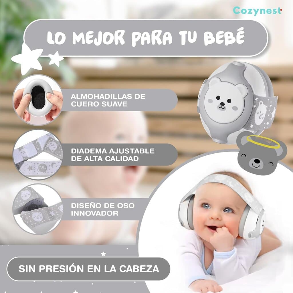 Cozynest Noise Cancelling Headphones for Babies, 0-36 3