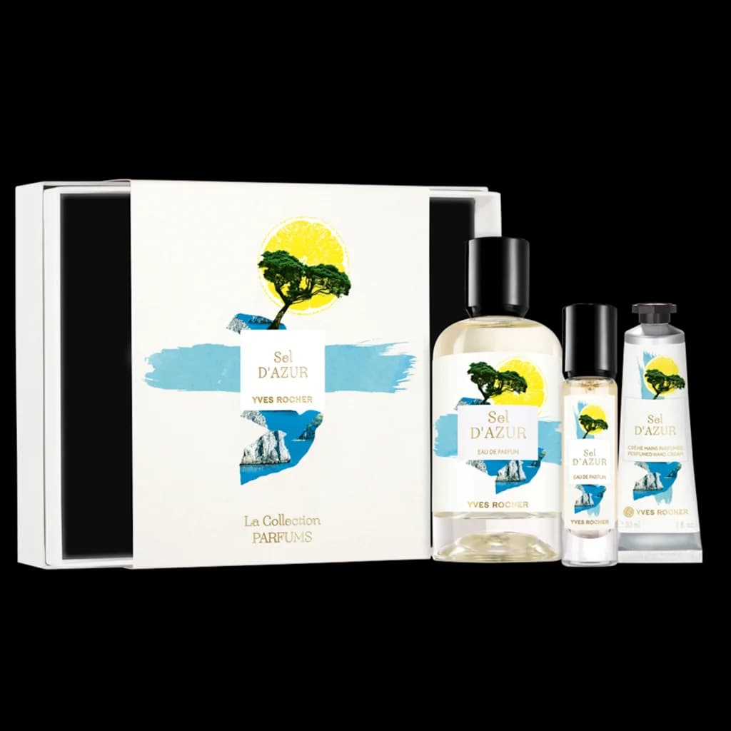 Yves Rocher Coffret Sel D'Azur Edp 100 ml + Creme Mains 30 ml + Vapo De Sa