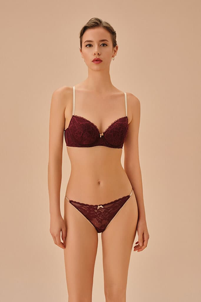 SUWEN Amber Slip - Burgundy - L 3