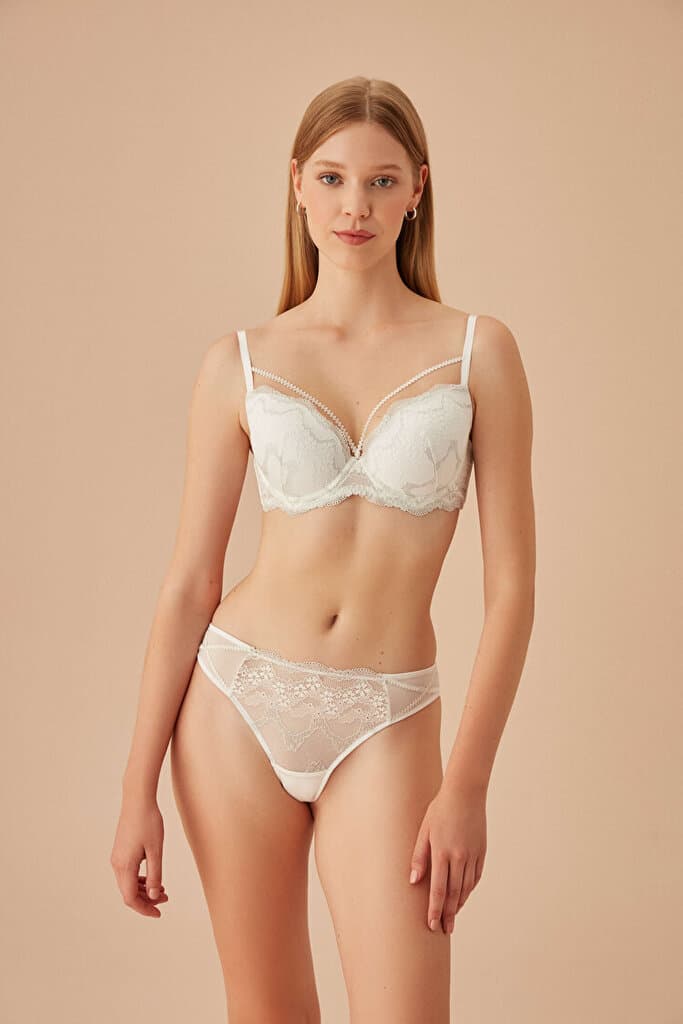 SUWEN Chloe Brazilian String - Ecru - XL 2