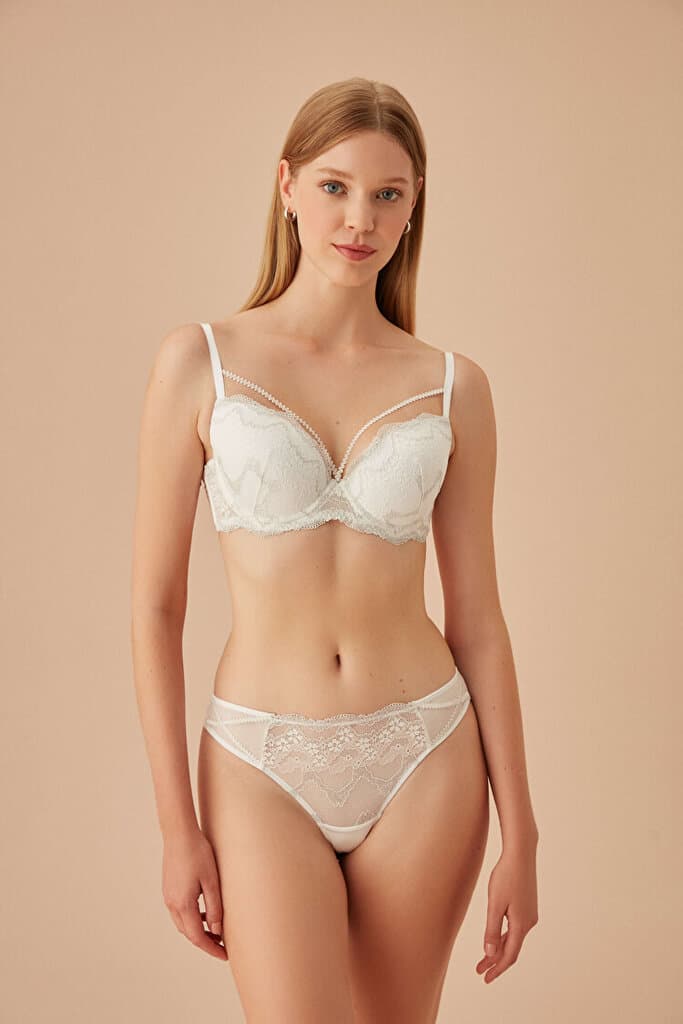 SUWEN Chloe Brazilian String - Ecru - XL 3