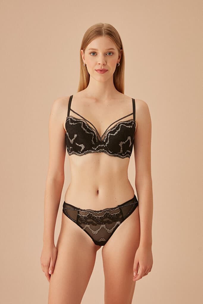 SUWEN Chloe Brazilian String - Black - S 2