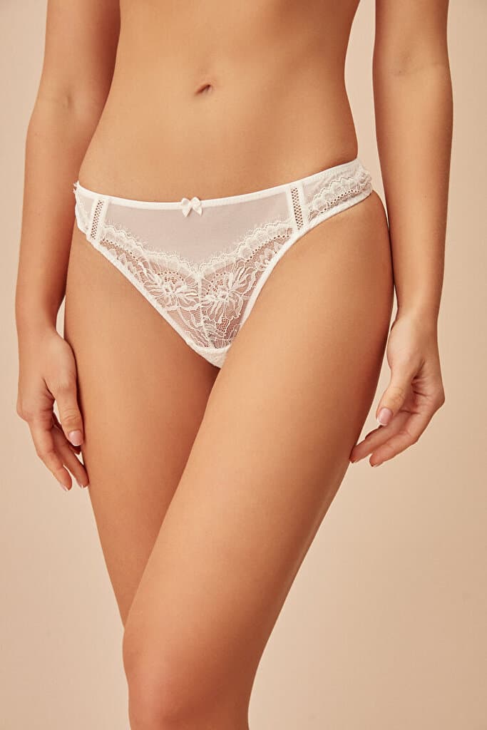 SUWEN Romance Tanga - Ecru - S