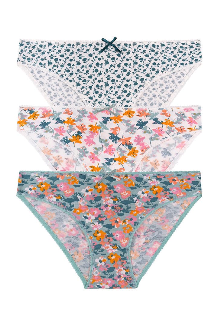 SUWEN 3 P Printed Slip - Flower Garden - L