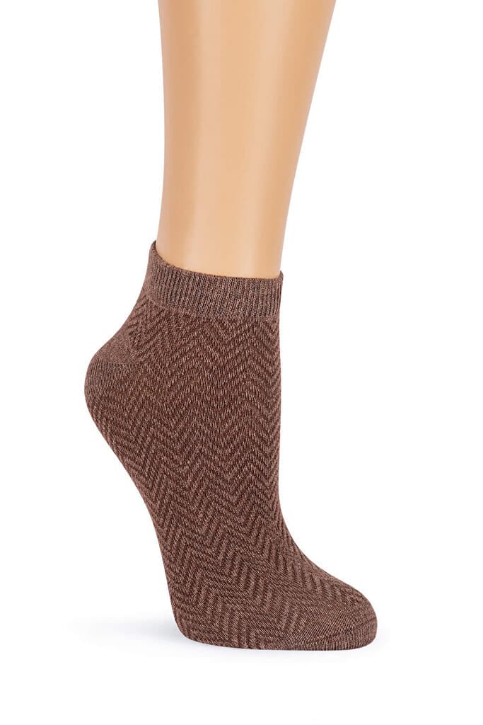 SUWEN Cable Knitted Patik - Brown - STD