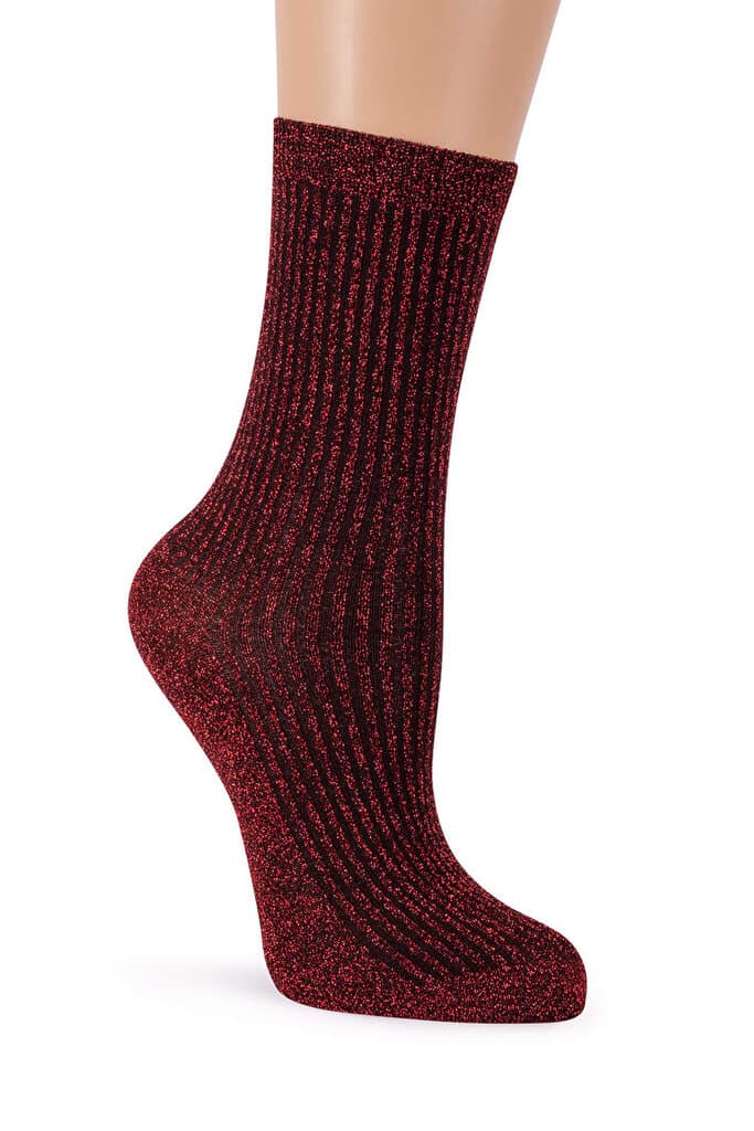 SUWEN Chic Lurex Socket - Burgundy - STD