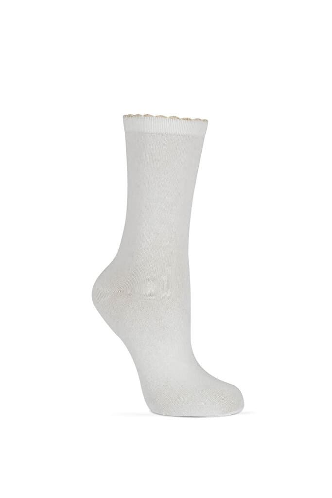 SUWEN Picot Socket - Ecru - STD