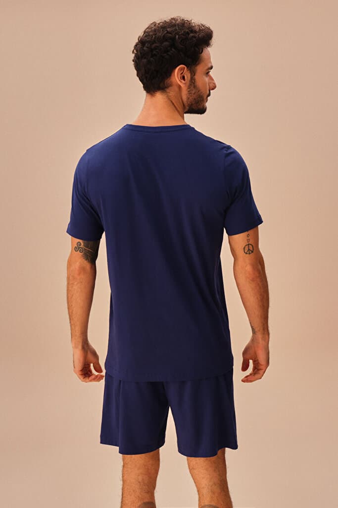 SUWEN Liam Men Short Set - Navy Blue - M 4