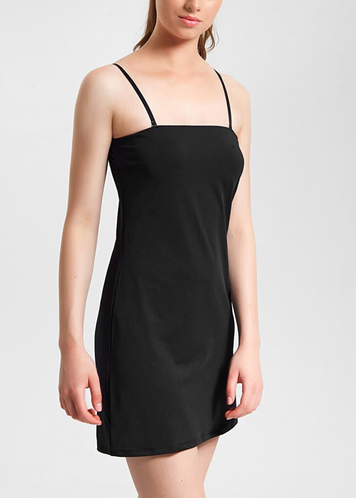 SUWEN Strapless Chemise - Black - XL