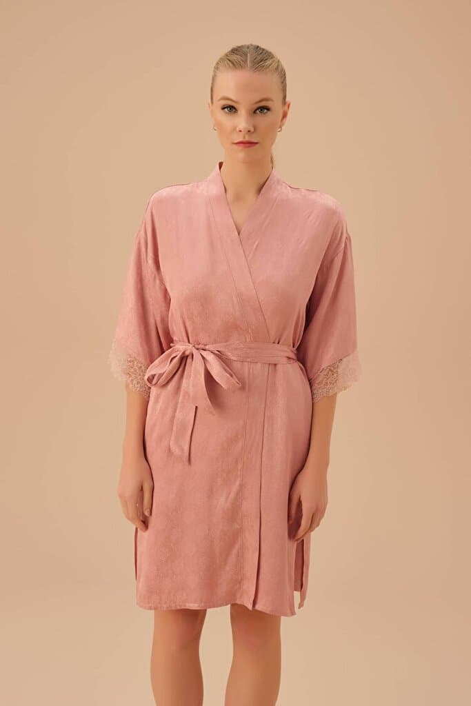 SUWEN Vanessa Morning Gown - Rose - XL