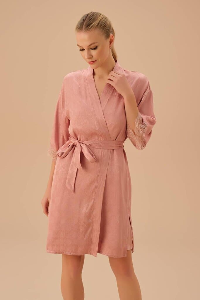 SUWEN Vanessa Morning Gown - Rose - XL 3