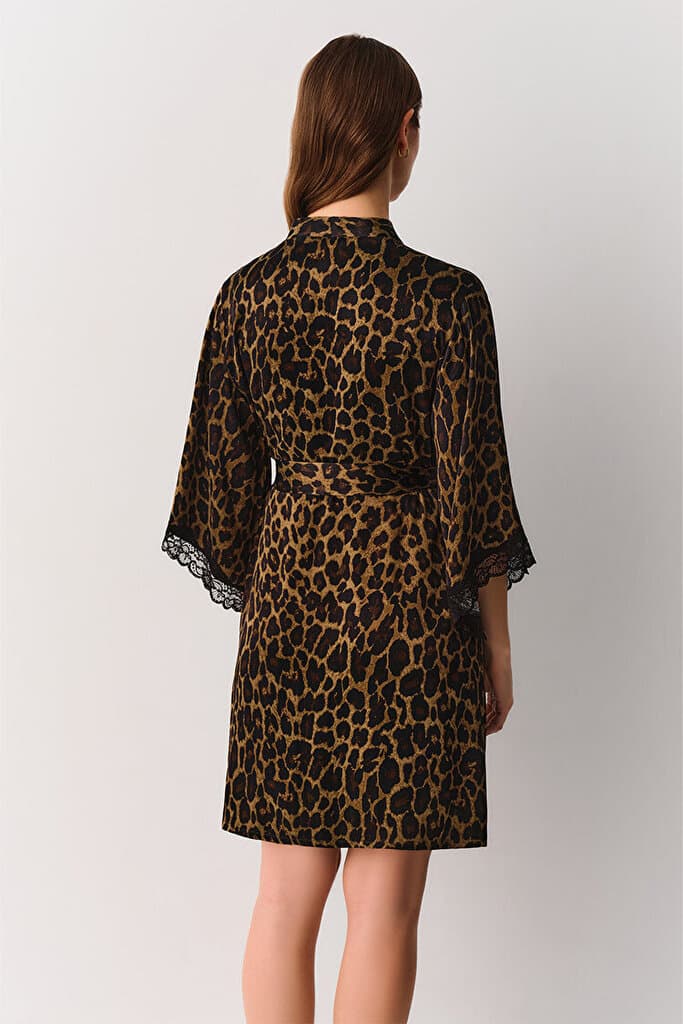 SUWEN Lioness Morning Gown - Leopard Print - XL 4