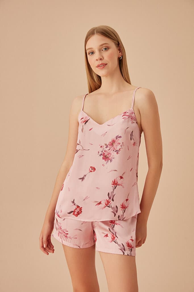 SUWEN Delicate Short - Pink Print - M 2