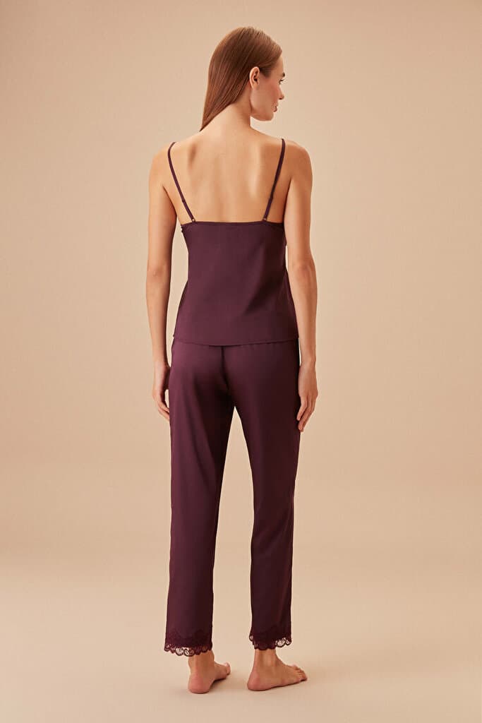 SUWEN Pansy Lace Supant - Plum - L 4