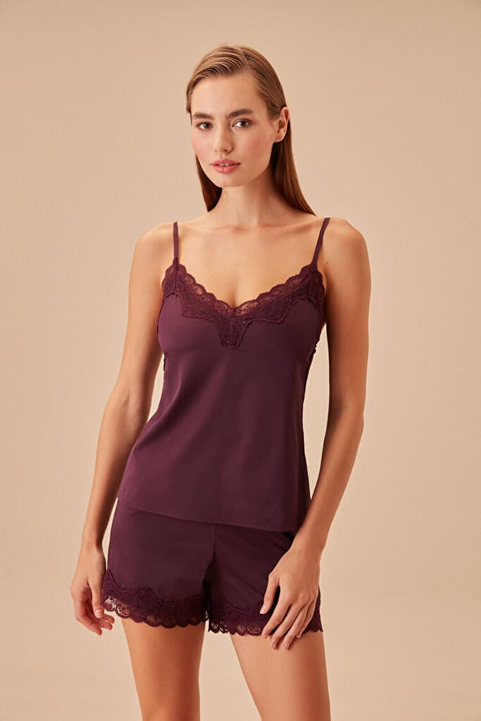 SUWEN Pansy Short - Plum - XL