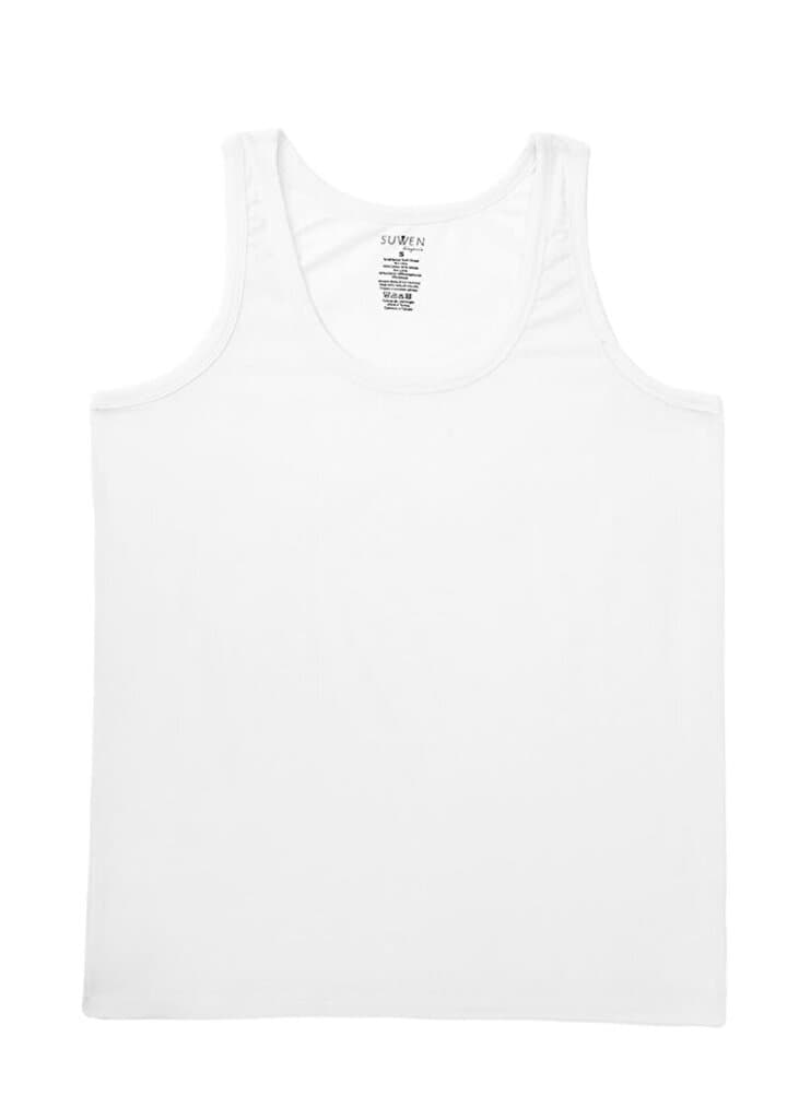 SUWEN Men Vest - White - XL