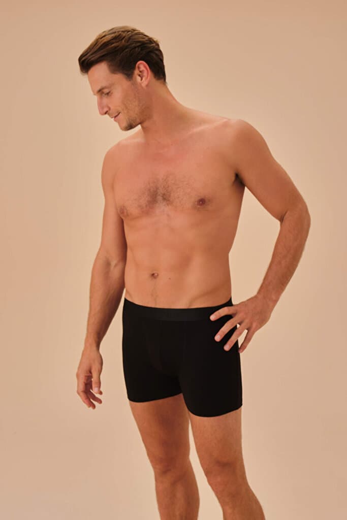 SUWEN Men Micro Modal Boxer - Black - XL 4