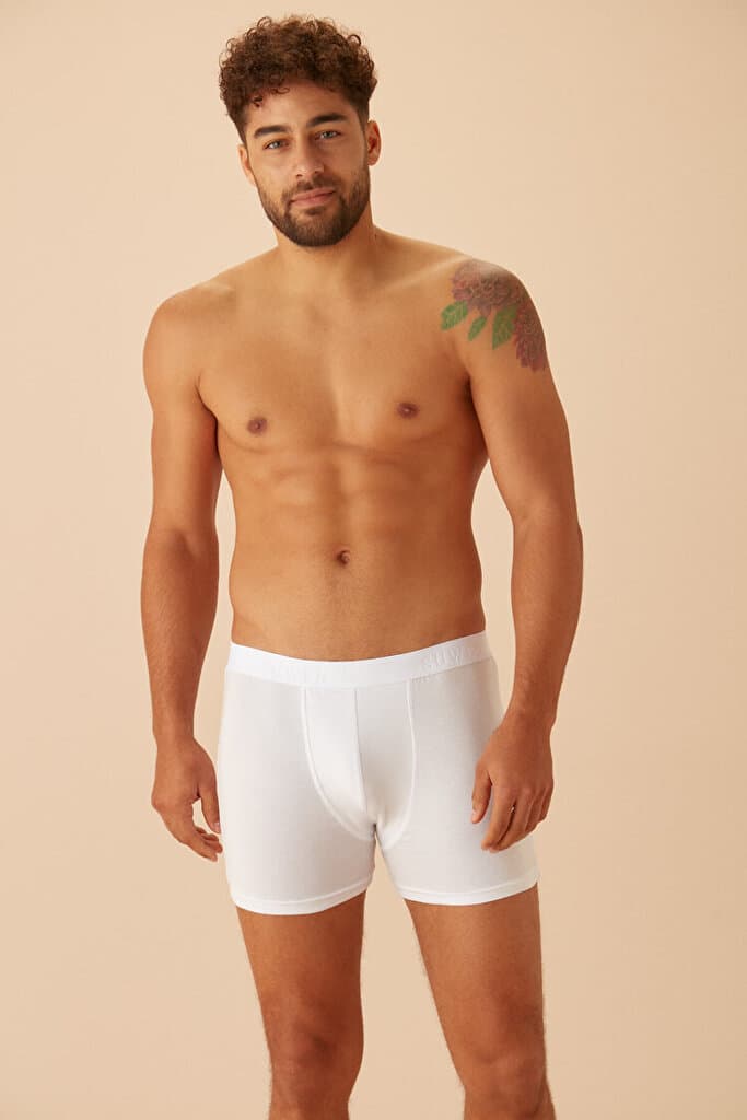 SUWEN Men Short Boxer - White - XL