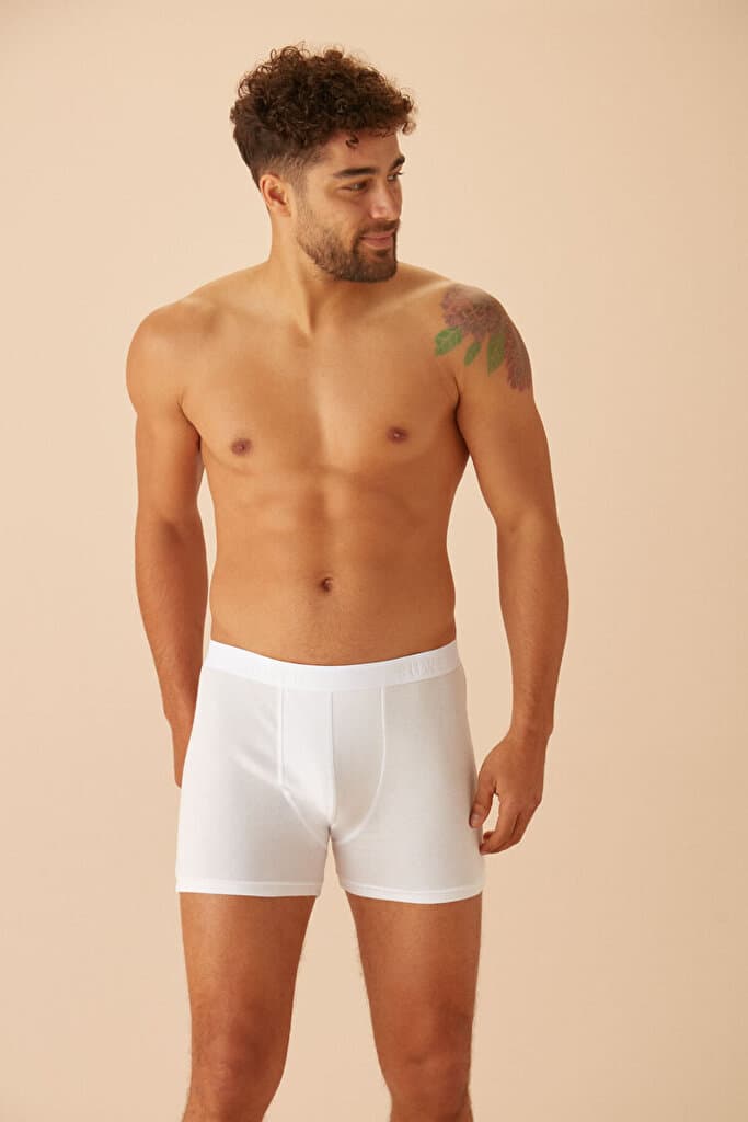 SUWEN Men Short Boxer - White - S 3