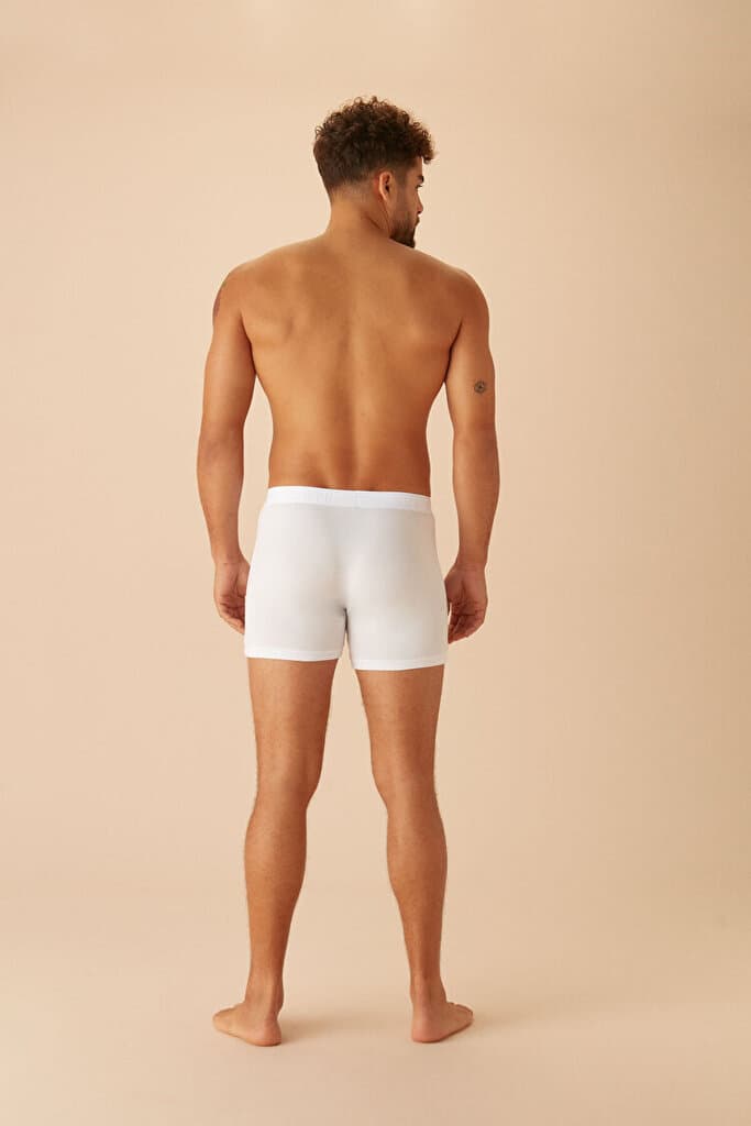 SUWEN Men Short Boxer - White - S 4