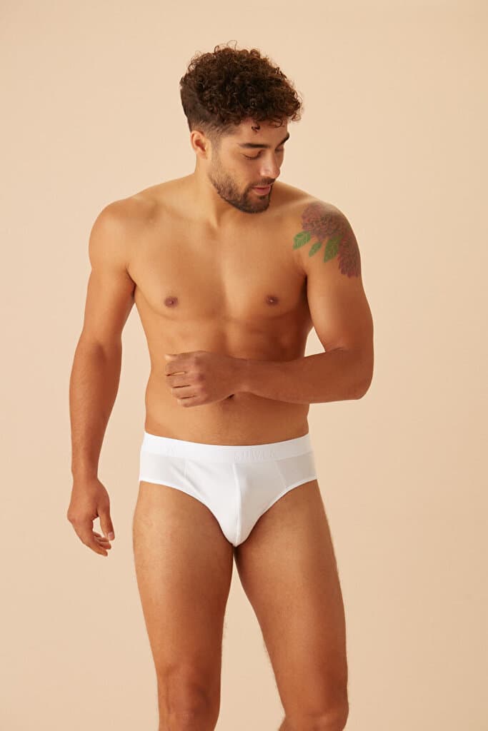 SUWEN Men Slip - White - L 3