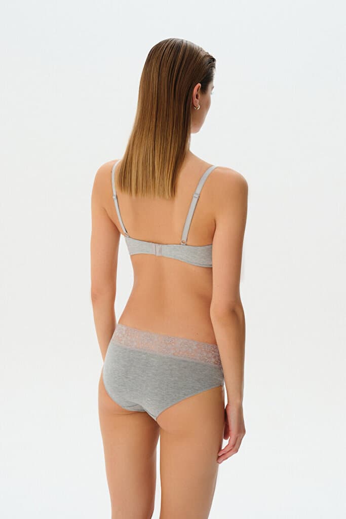 SUWEN Cotton Soft Bra - Gray Melange - 75 C 4